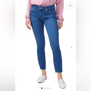 PAIGE Denim - Verdugo Crop - Super Skinny in Nash Distressed with tipsy hem